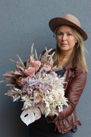 Mortario Deluxe, jesienny kosz z kwiatami