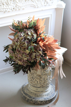 Hortensja Mortario, bukiet nagrobny do wazonu, wys.51cm 