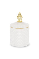 Palermo B, dekoracyjny pojemnik / amfora, biały, wym.14.5x8.5x8.5cm