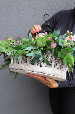 Loesa, dekoracja nagrobna z latarenką, dł.55cm