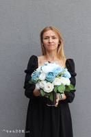  Błękit Serca, bukiet nagrobny we wkładzie