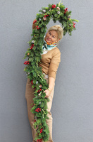 Naturalna Gwiazdka, świąteczna girlanda na kominek