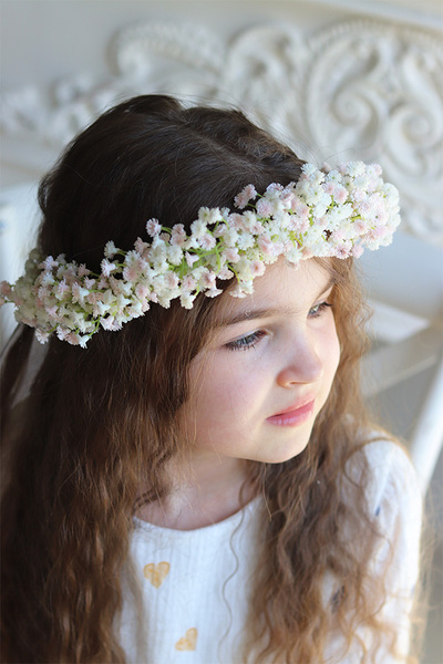 wianek z gipsówki na komunię