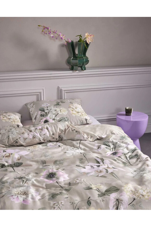 Essenza Noe, pościel bawełna satynowa, beżowa