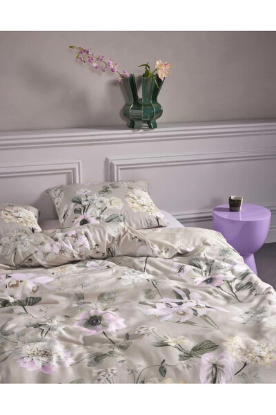 Essenza Noe, pościel bawełna satynowa, beżowa