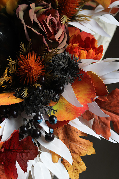 Halloween Black, jesienny stroik halloweenowy LED