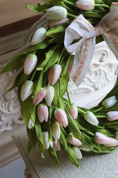 wianek z tulipanów, Witaj Wiosno Baby Pink