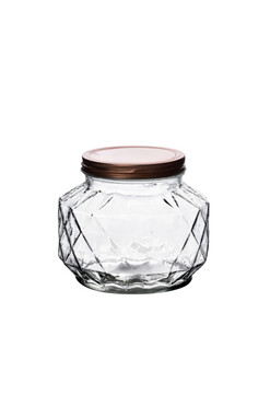 Basic LifeStyle, szklany słoik na żywność z pokrywką, poj.1400ml