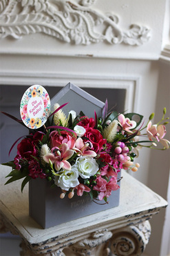 Dzień Babci i Dziadka, Koperto Laluna, flowerbox, wym.30x40cm