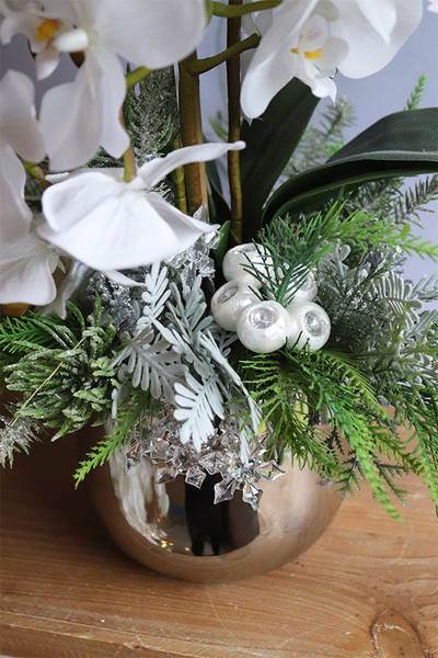 Biała Zima, elegancki storczyk zimowy LED