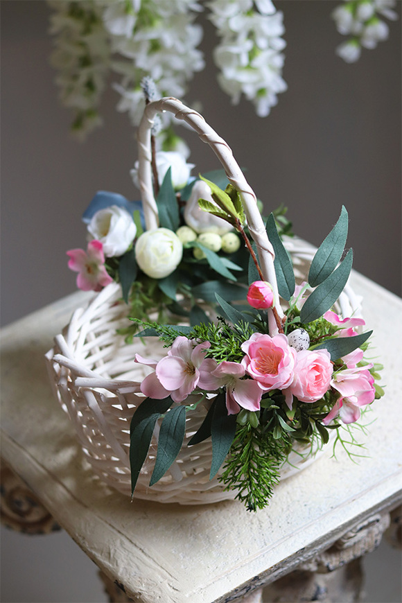 dekorowany koszyczek wielkanocny, Słodycz, wys.26cm