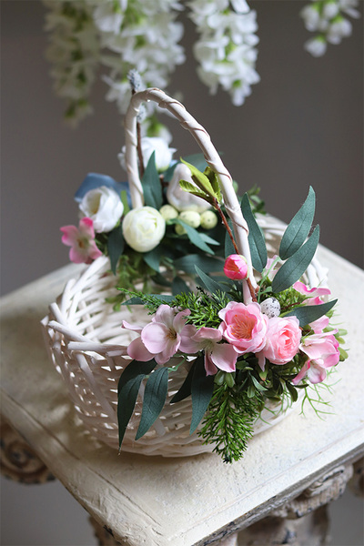 dekorowany koszyczek wielkanocny, Słodycz, wys.26cm