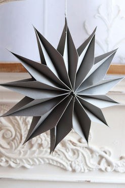 Boho śnieżynka, świąteczna zawieszka papierowa, wym.30.5x30.5x8cm 