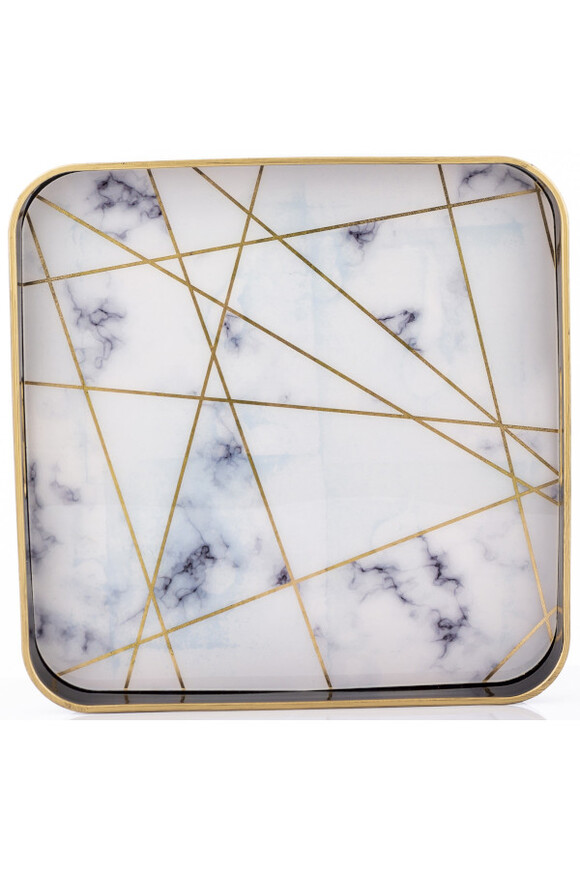 Marble Retro, melaminowa taca ze wzorem