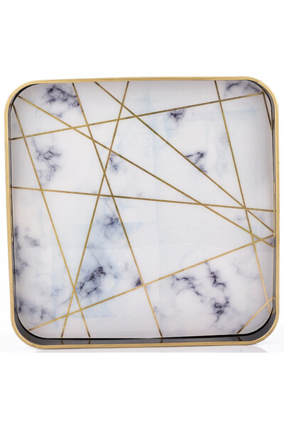 Marble Retro, melaminowa taca ze wzorem