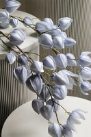 Miechunka, gałązka sztuczny kwiat, kremowa