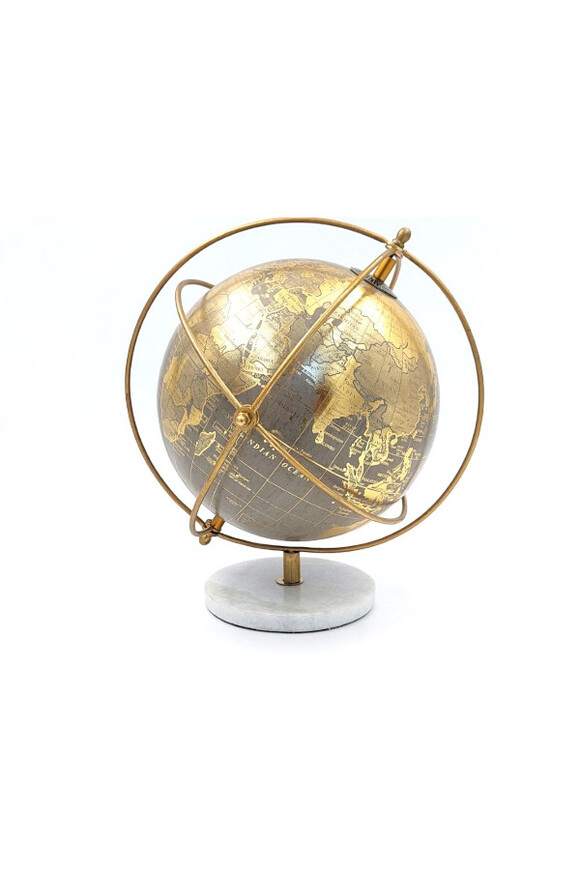 Marble World, elegancki globus na kamiennej podstawie