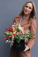 Królewski Ptak Glamour, flowerbox świąteczny LED