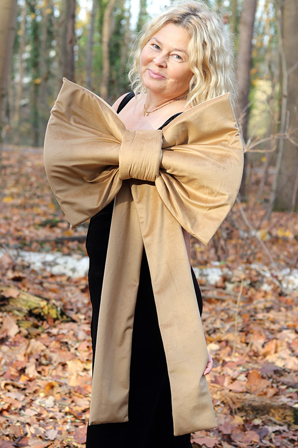 Velvet Papillon, welurowa kokarda pluszowa XL