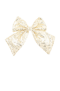 Cekinia Gold, cekinowa kokarda zawieszka, kpl.12szt, wym.22x26cm