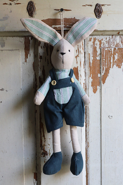 lalka / zawieszka, Zajączek Happy A(niebieski), wys.45cm 