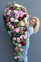 Destinato, duża wiązanka nagrobna, dł.115cm
