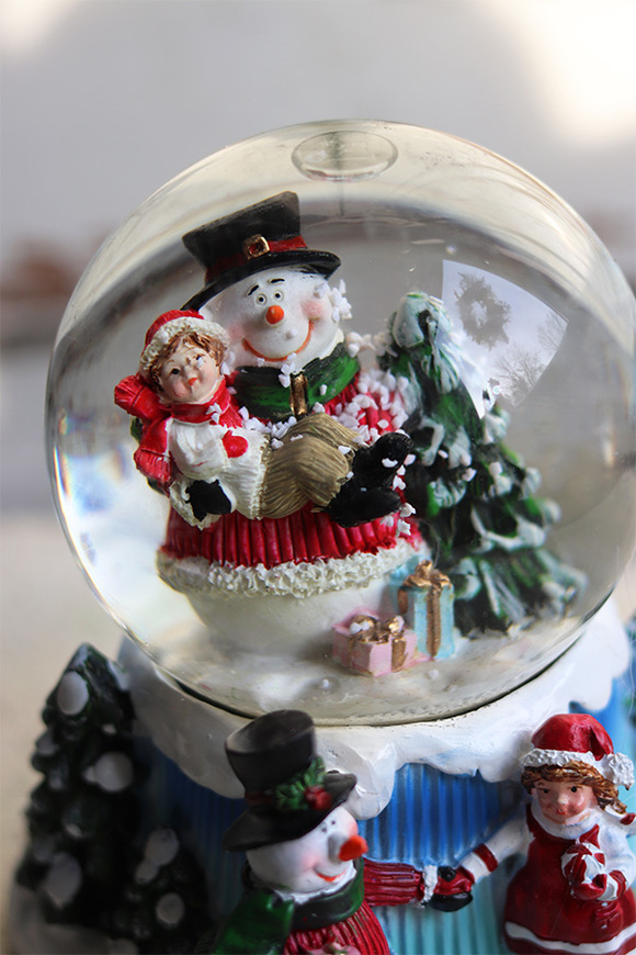 świąteczna Kula Śnieżna Bałwanek z Dzieckiem