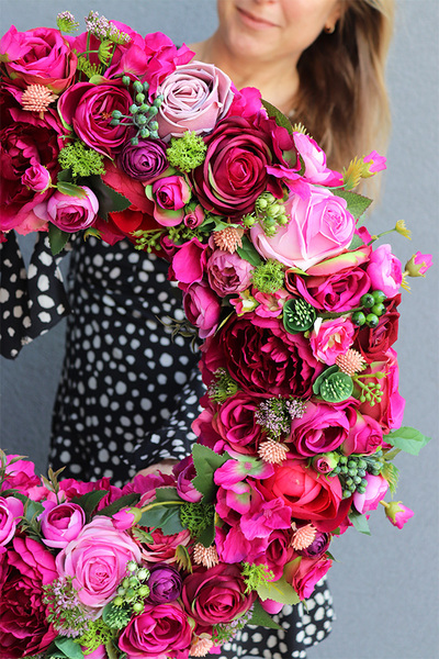 Gefra Fuksja, wianek dekoracyjny, śr.53cm 