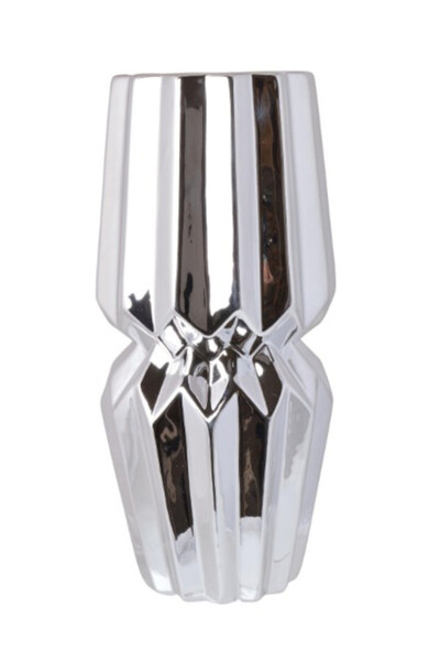 Silversa, nowoczesny wazon, srebrny, D, wys.30.5cm