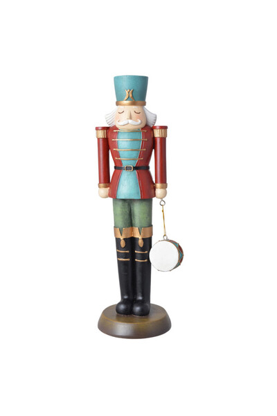 Nutcracker, figurka dziadek do orzechów z bębenkiem, duży, wys.29.5cm