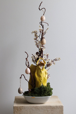 Hipster, wiosenna kompozycja z kaczką, wym.64cm