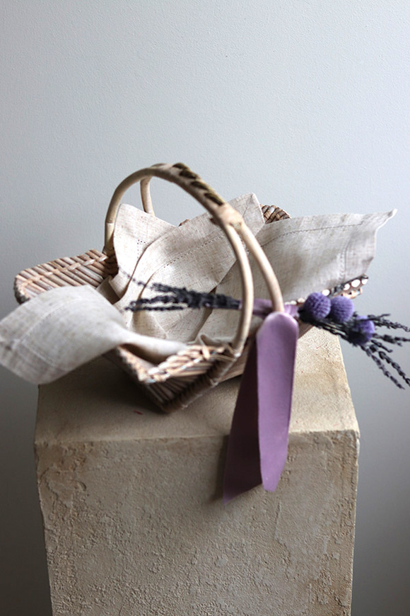 Lawendia, dekorowany koszyczek wielkanocny, wys.20cm