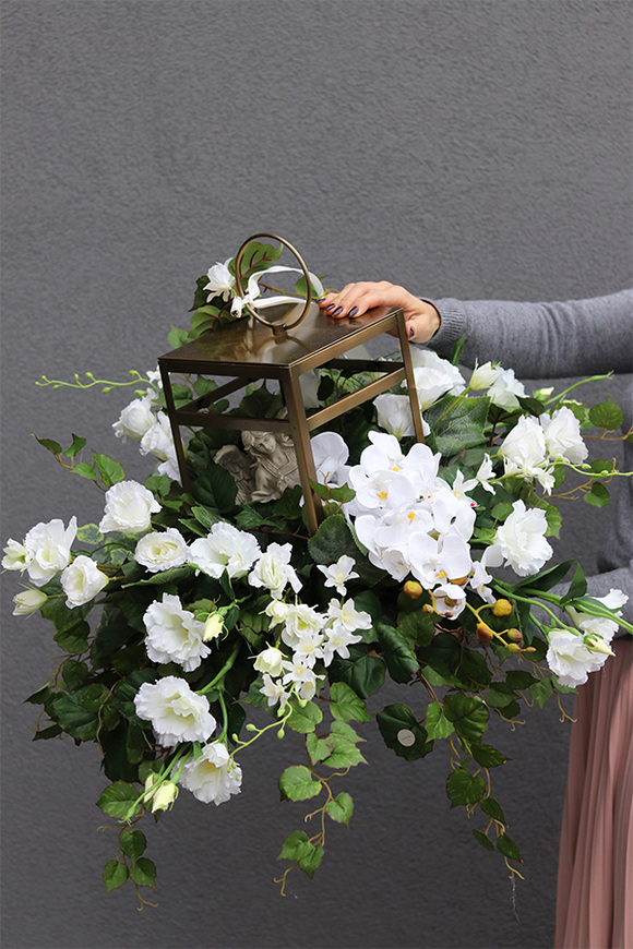 Angelo Garden Gold New, kompozycja nagrobna z lampionem