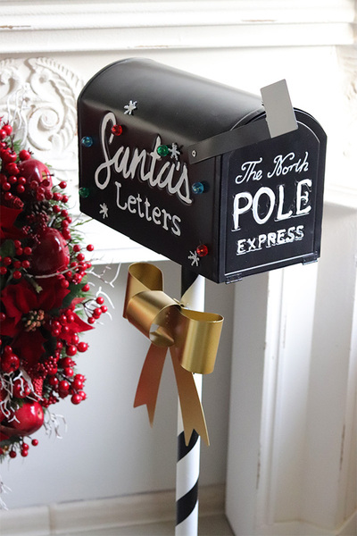 Santa's Letters LED, skrzynka na listy do Świętego Mikołaja	