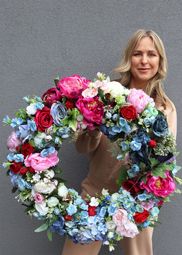 Caryca Kretania, duży dekoracyjny wianek, śr.68cm