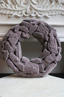 dekoracyjny wianek z ciemnego mchu, Velvetovy, fiolet