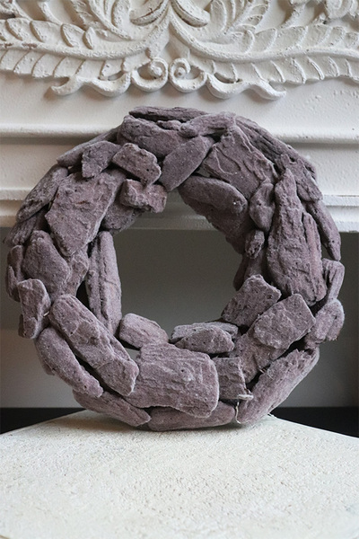 dekoracyjny wianek z ciemnego mchu, Velvetovy, fiolet