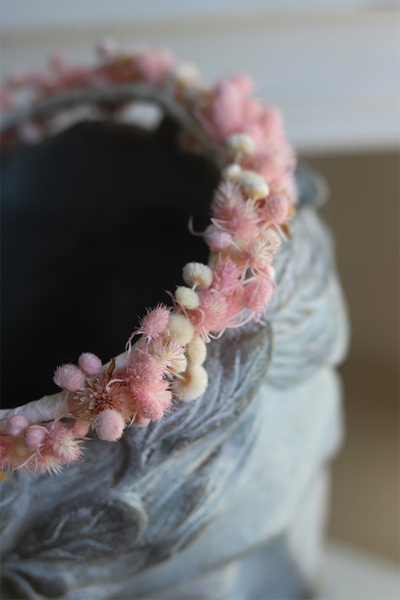 Meliada, wianek na głowę z roślin stabilizowanych, rozmiar uniwersalny