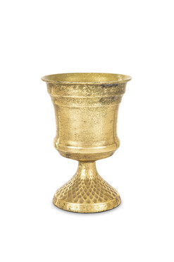 Porto Gold I, elegancki złoty puchar / wazon, wym.19x13x13cm