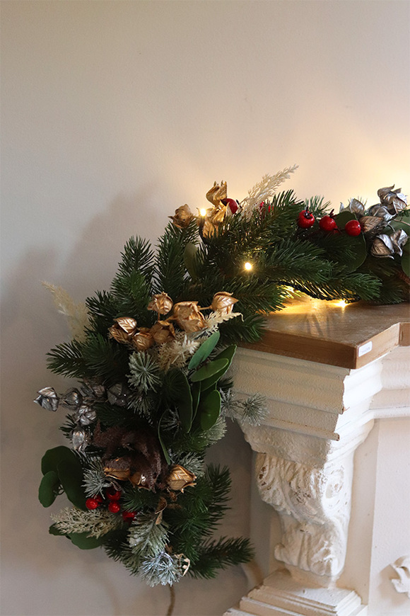 Red&Gold Hilton Xmas, girlanda świąteczna