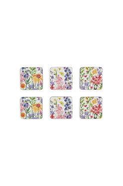 Polne Kwiaty, podkładki korkowe, małe, 6szt