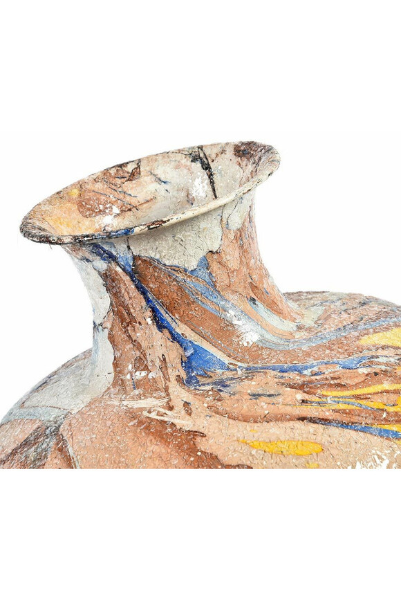 Modern metalowy wazon pękaty	