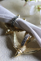 obrączki na serwetki, jaskółki, Lux Villa Gold Glamour