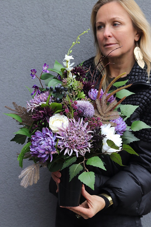 Fioletowa Drogea, komplet dekoracji nagrobnych