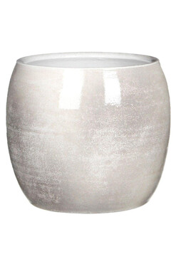 Lester, okrągła osłonka donica, szara B, wym.22x24cm