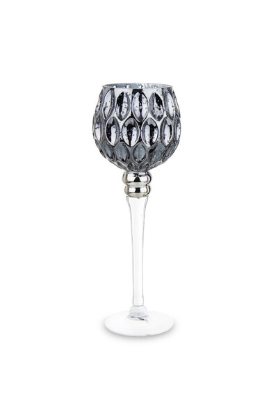 Wine Glass Grey B, elegancki świecznik kielich