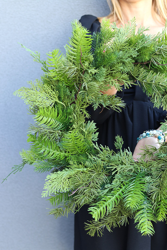  Iglak B, wysokiej jakości sztuczny wianek na drzwi, śr.50cm