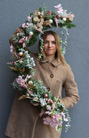 Pink Pastel Christmas, girlanda bożonarodzeniowa	