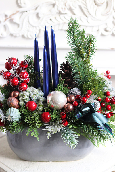 Nevilla, adwentowy stroik ze świecami LED