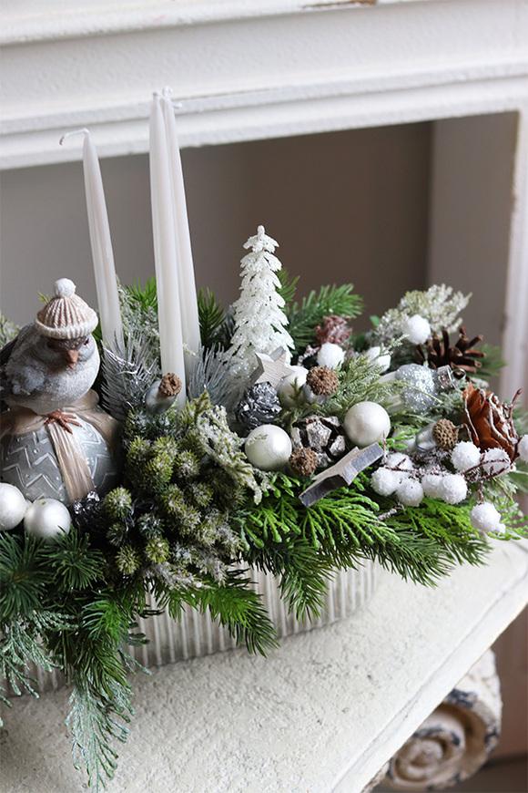 Srebrna Neria, adwentowy stroik na stół